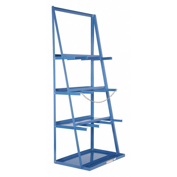 Vertical Bar Rack 39-1/4"W x 24"L x 84-1/2"H Blue Painted Steel