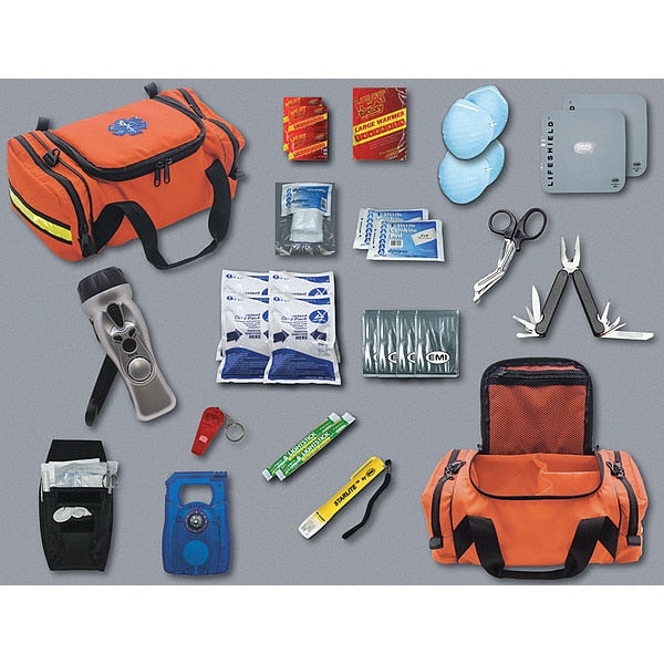 Personal Survival Kit, 60 Piece, Orange