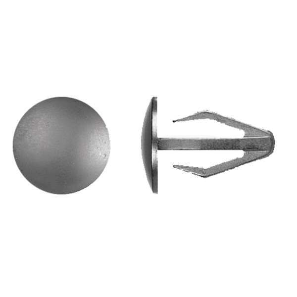 Retainer,  Round Head,  6 mm Dia.,  16 mm L,  Nylon Body,  50 PK