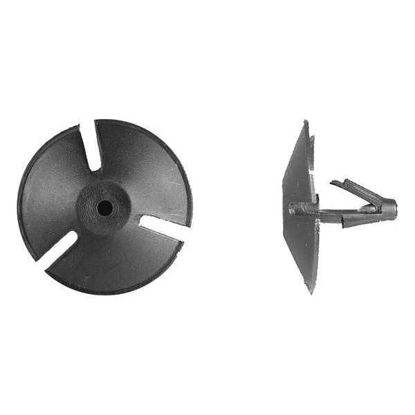 Retainer,  Round Head,  0.25 in Dia.,  0.813 in L,  Nylon Body,  25 PK