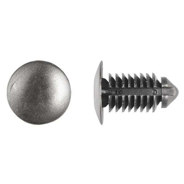 Retainer,  Round Head,  9 mm Dia.,  19.5 mm L,  Nylon Body,  50 PK