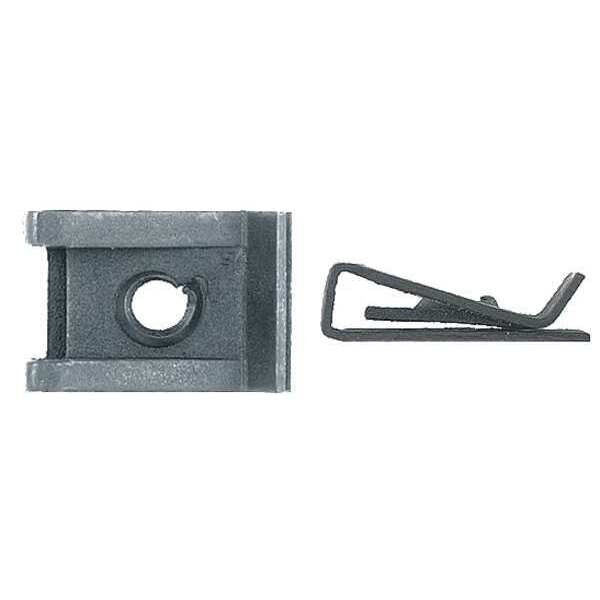 Spring Nut,  #10,  U Shape,  Steel,  Phosphate Finish,  25 PK