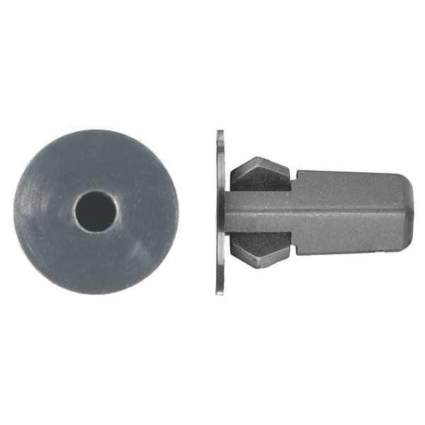 Clip,  Round Head,  5.5 mm Dia.,  22 mm L,  Nylon Body,  15 PK
