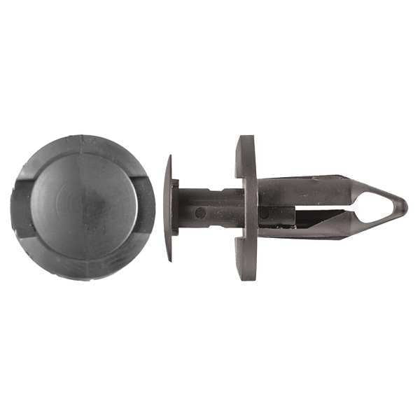 Retainer,  Round Head,  8 mm Dia.,  20 mm L,  Nylon Body,  25 PK