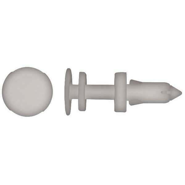 Retainer,  Round Head,  0.25 in Dia.,  0.688 in L,  Nylon Body,  50 PK