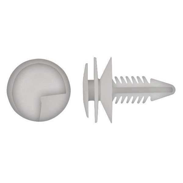 Retainer,  Round Head,  6.5 mm Dia.,  21 mm L,  Nylon Body,  50 PK