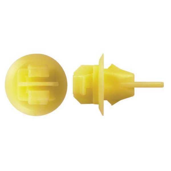Clip,  Round Head,  11/32 in Dia.,  17 mm L,  Nylon Body,  10 PK