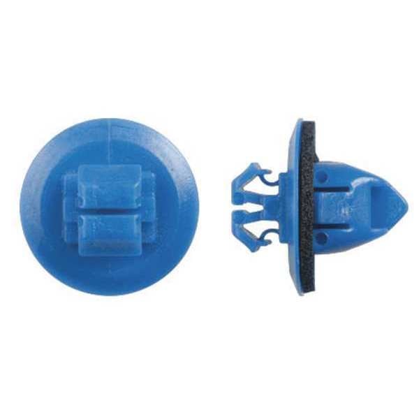 Clip,  Round Head,  25/64 in Dia.,  11 mm L,  Nylon Body,  10 PK