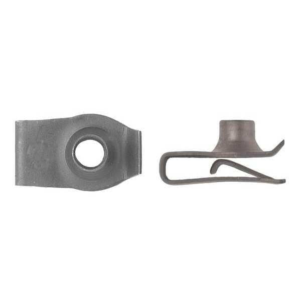 Spring Nut,  M6-1.00,  U Shape,  Steel,  Phosphate Finish,  25 PK