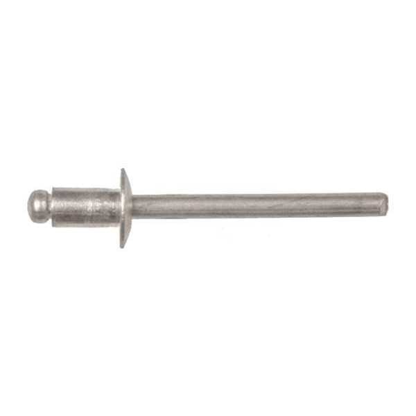 Blind Rivet,  Domed Head,  3/16 in Dia.,  0.281 in L,  Aluminum Body,  100 PK