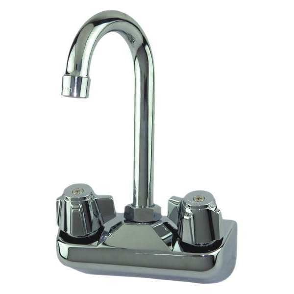 Wall,  Brass,  Gooseneck Service Sink Faucet