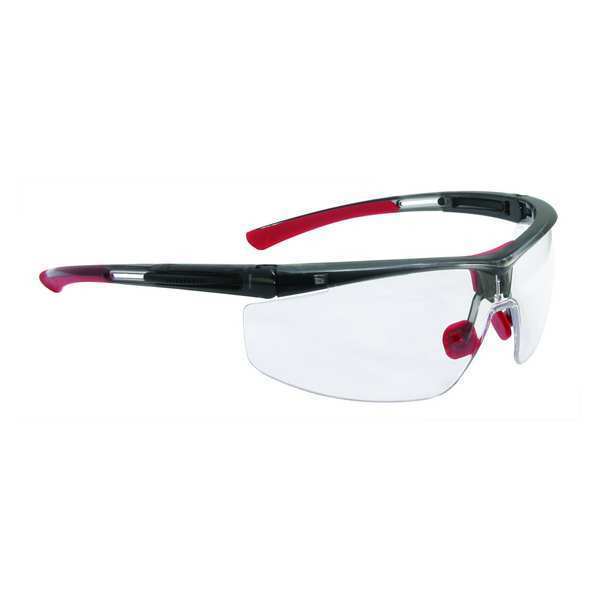Safety Glasses,  Wraparound Clear Polycarbonate Lens