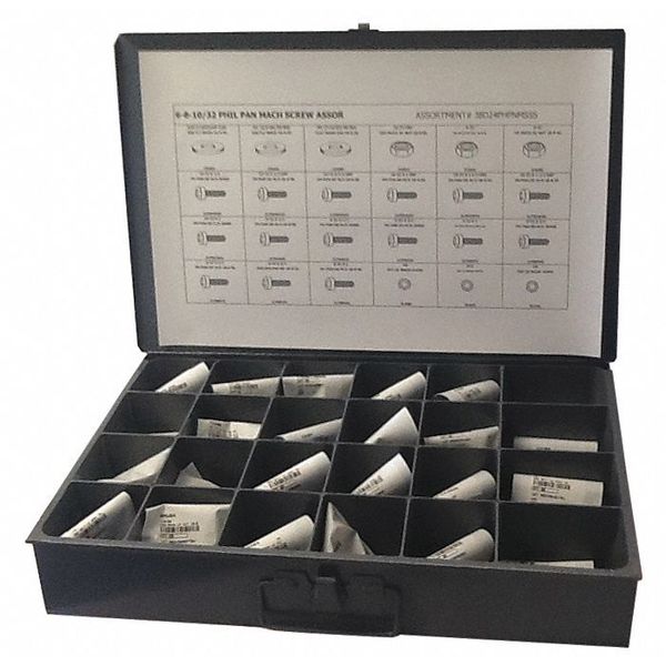 Screw Assortment,  Stainless Steel,  Plain Finish