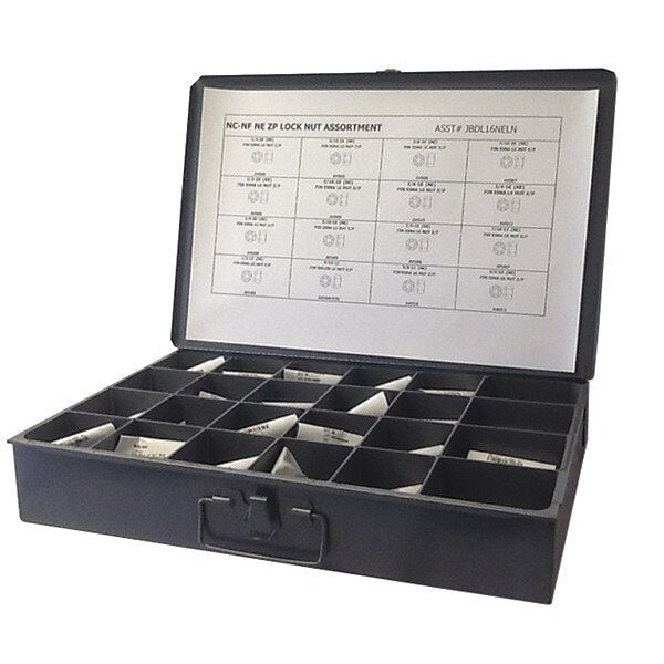 Nut Assortment, Nylon Insert, 450 pcs.
