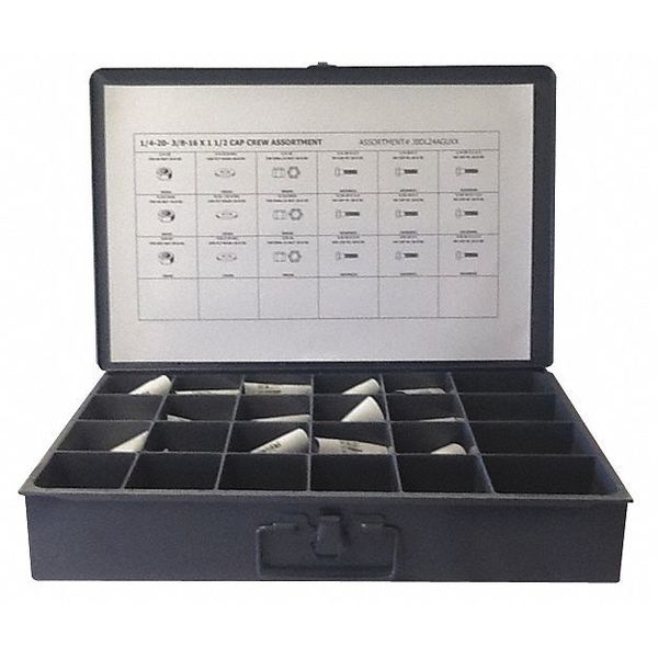 Hex Head Cap Screw Assortment,  Stainless Steel,  Black Oxide Finish