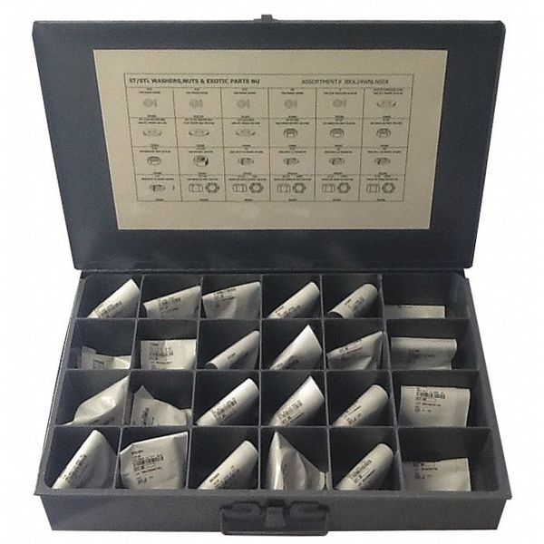 Nut and Washer Assortment, 825 pcs.