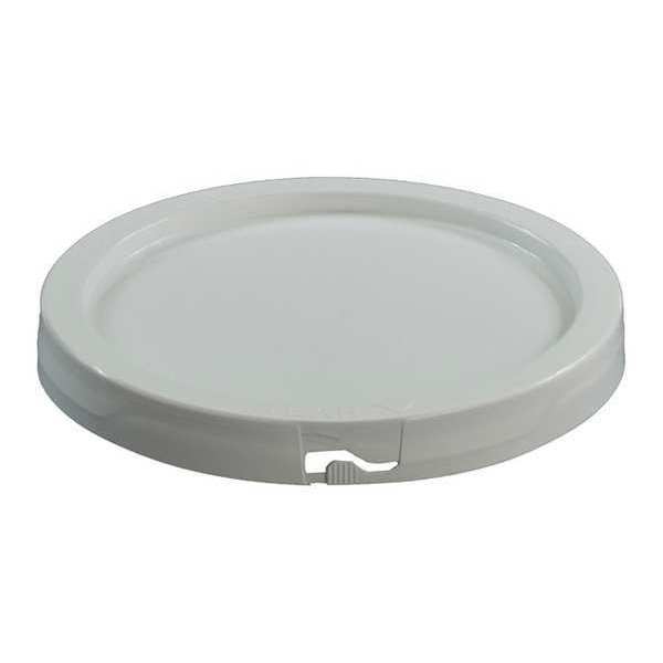 Plastic Pail Lid, White, 1" H, 8-1/4" Dia.