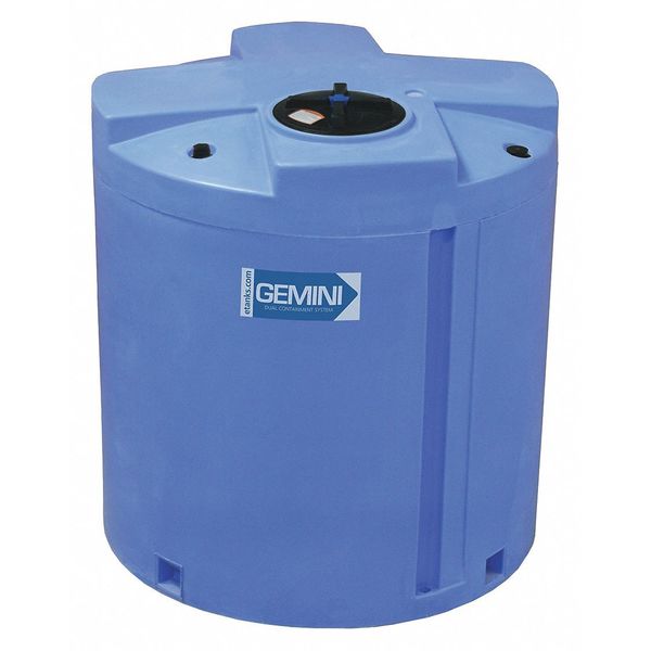 Storage Tank,  Double Wall Vertical,  LDPE 1.5,  Blue,  500 Gal