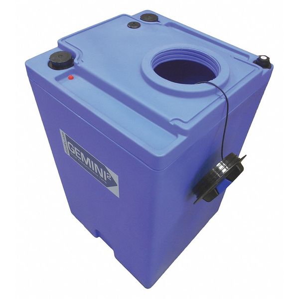 Storage Tank,  Double Wall Square,  LDPE 1.9,  Blue,  70 Gal