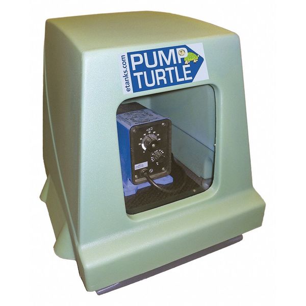 The Pump Turtle™ Containment Enclosure,  Holds 1 Pump,  18-3/4"Lx18"Wx19"H,  Green