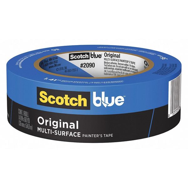 Painter's Tape,  1 7/16 in W x 60 yd L,  5.4 mil Thick,  Blue,  Scotch Blue 2090,  24 Pk
