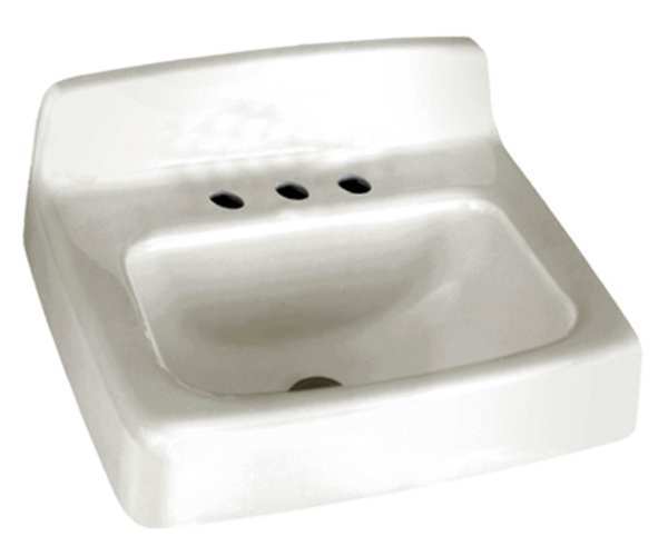 Bathroom Sink, Enameld Cast Iron, 18 In. L