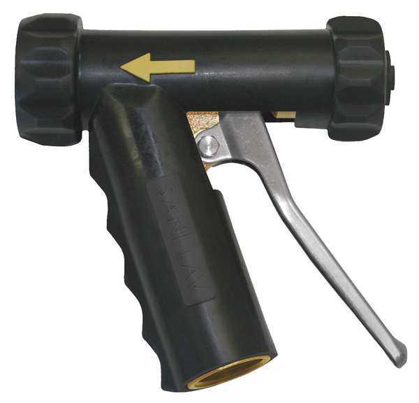 Pistol Grip Spray Nozzle,  3/4" Female,  150 psi,  7 gpm,  Black
