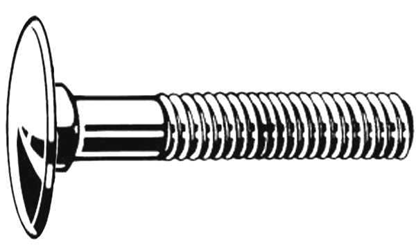 Step Bolt, A307, Low CS, 5/16inx1in, PK50