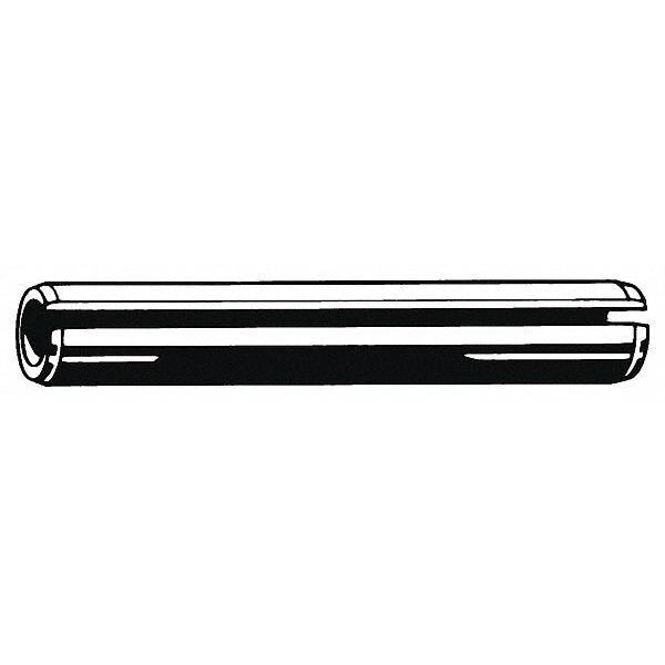 Spring Pin, Sltd, 7/32inx1in, Pln, PK50