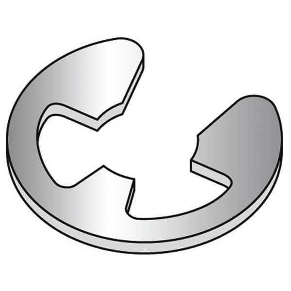 External-E Retaining Ring,  Steel,  Plain Finish,  7/8 in Shaft Dia,  50 PK