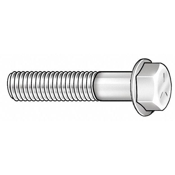 Grade 8,  3/8"-16 Flange Bolt,  Black Phosphate Steel,  1-3/4 in L,  25 PK