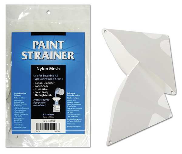 Cone Paint Strainer, Nylon Mesh, PK4