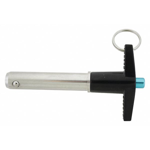 Ball Lock Pin, T-Handle, 1/4" Pin Dia.