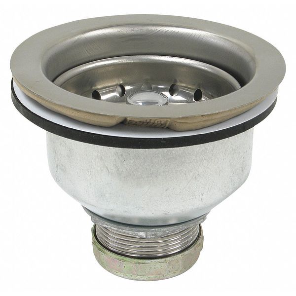 Strainer, Chrome, 4-1/2" L, Kitchen Type