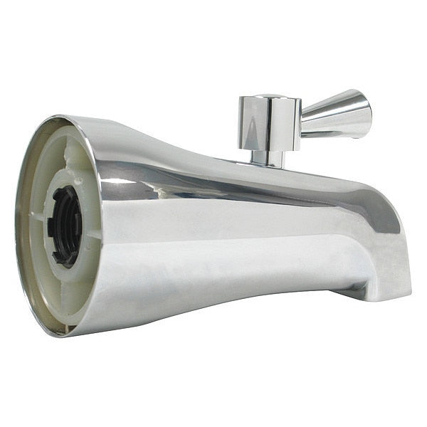 Tub Diverter Spout,  3/4 in Connection Size,  IPS Connection,  5-1/4 in Spout Reach,  Metal,  Chrome