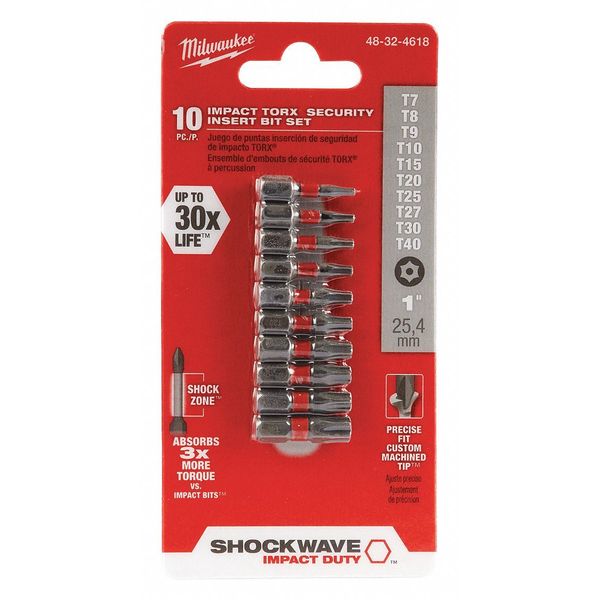 SHOCKWAVE Torx Security Insert Bit Set - 10PC