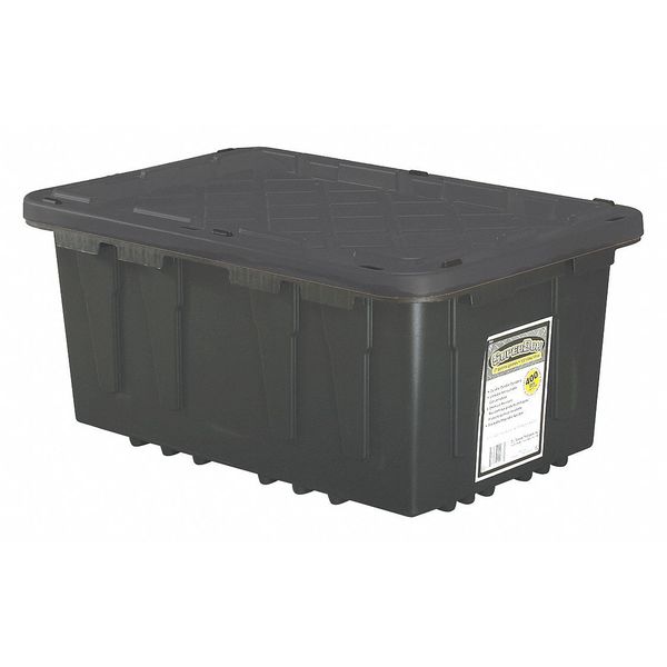 Storage Trunk,  Black,  Plastic,  28 1/2 in L,  19 3/4 in W,  14 3/4 in H,  27 gal Volume Capacity