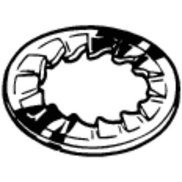 Internal Tooth Lock Washer,  Fits Bolt Size M8 Steel,  Zinc Plated Finish,  100 PK