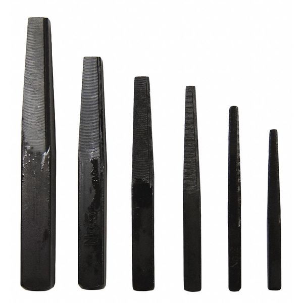 Screw Extractor Set,  6pc,  Square Flute #1,  #2,  #3,  #4,  #5 and #6
