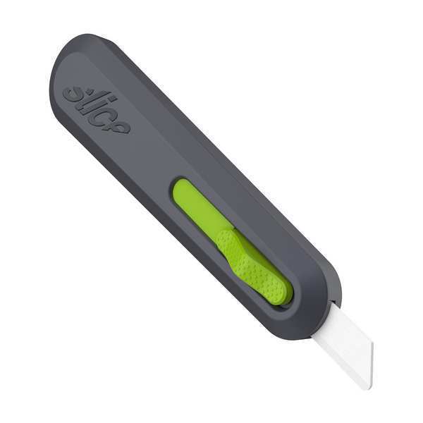 Self-Retracting Blade Utility Knife,  Green