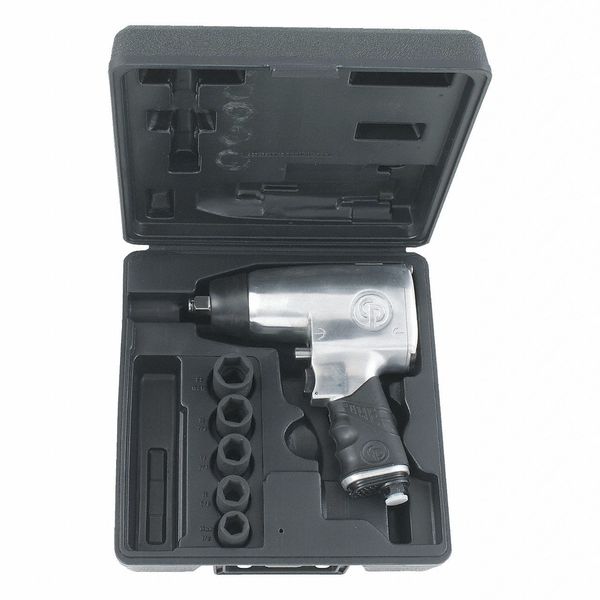 Kit - 1/2 Inch Air Impact Wrench,  Pistol Handle,  Torque 425 ft. lbf / 576 Nm,  8400 RPM,  Pin Clutch