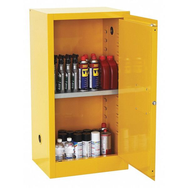 Flammable Safety Cabinet,  12 gal.,  Yellow