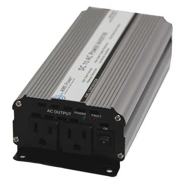 Power Inverter with Cables,  Modified Sine Wave Form,  800W Nominal Output,  120V AC Output Voltage