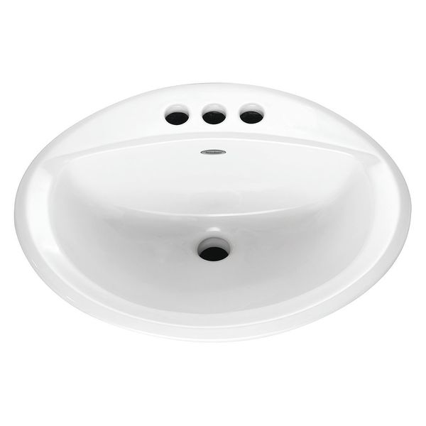 Countertop Sink, 4" Center, Less Overflow