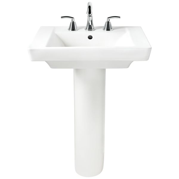 Pedestal Sink, Leg, 8" Center Hole, White