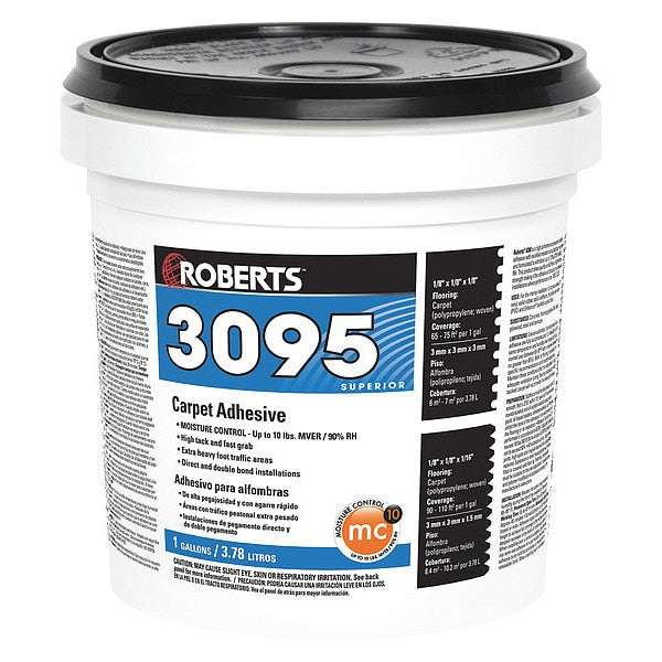 Floor Adhesive,  3095 Series,  Beige,  1 gal,  Pail