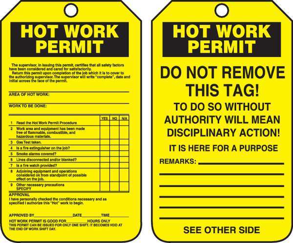 Permit Tag, 5-3/4 x 3-1/4, PK25