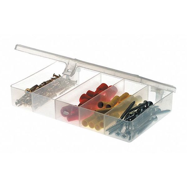 Compartment Box with 5 compartments,  Plastic,  1 1/8 in H x 3-3/4 in W