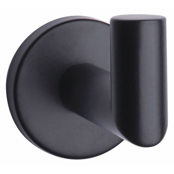 Robe Hook, Zinc, Matte, Wall Mount, 1-3/4" H