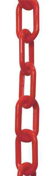 2" (#8,  51 mm.) x 50 ft. Red Plastic Chain